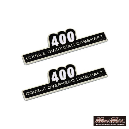 サイドカバーエンブレム 400 貼り付けタイプ 左右セット 汎用