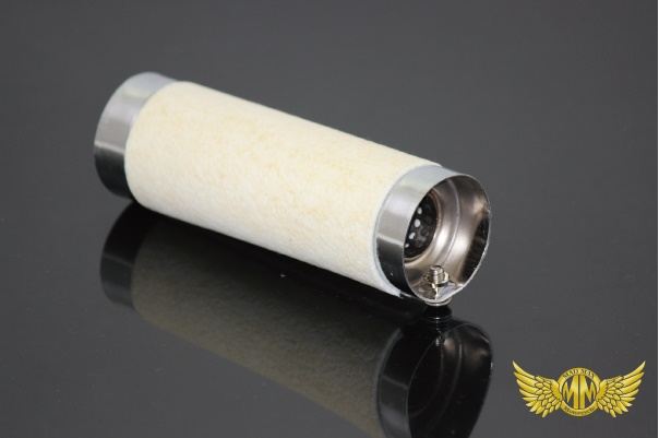 Muffler Inner Silencer, Chrome Plated, 50mm Diameter, 23mm Exhaust Port, Universal