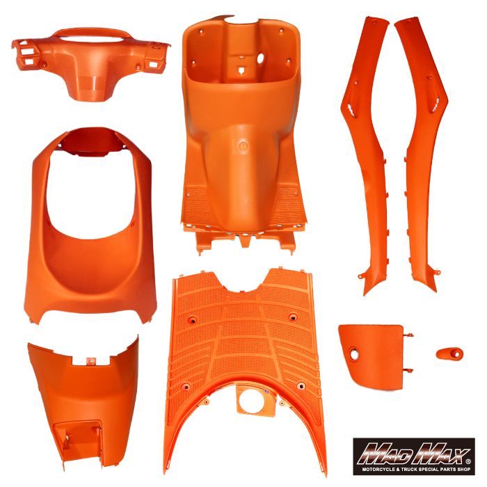 純正タイプ インナーカバー 外装9点セット オレンジ ディオ(AF27/AF28)