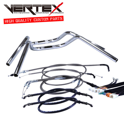 エイプ50 08-09年 AC16 ミニ鬼アップハンドル セット ブラックメッシュ ダークメッシュ ワイヤー