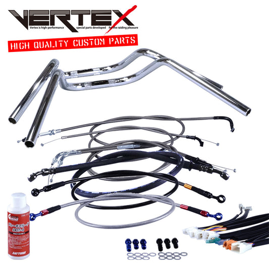 エイプ50 タイプD 09年 AC18 ミニ鬼アップハンドル セット ブラックメッシュ ダークメッシュ ワイヤー