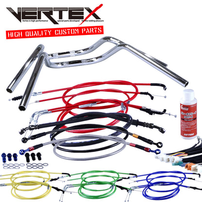 XR50/100モタード ミニ鬼アップハンドル セット カラー ワイヤー