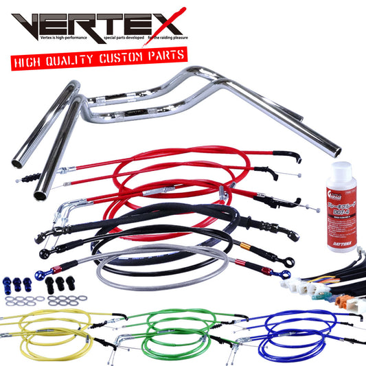 XR50/100モタード ミニ鬼アップハンドル セット カラー ワイヤー