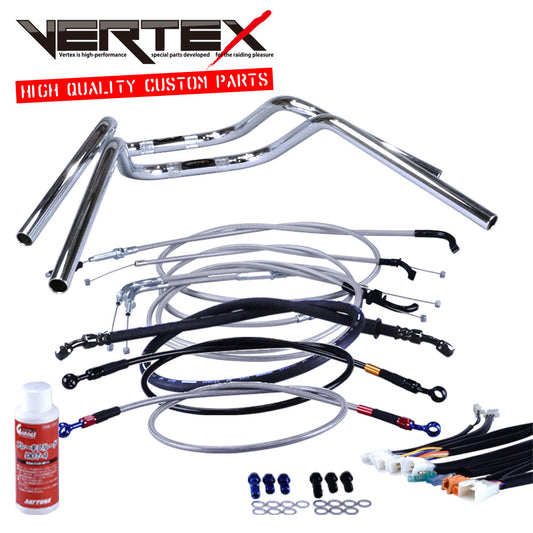 エイプ50 タイプD 09年 AC18 ミニ鬼アップハンドル セット メッシュ ワイヤー