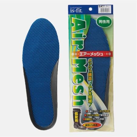 イズフィット エアーメッシュインソール 男性用 ブルー 24.0～28.0cm