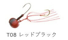 オーバルテンヤ T08 レッドブラック 3号 10g Mフック 1個入