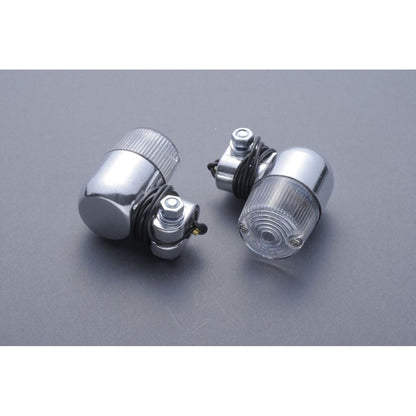 European Turn Signals 160mm Round φ35 Clear 2 pcs Universal