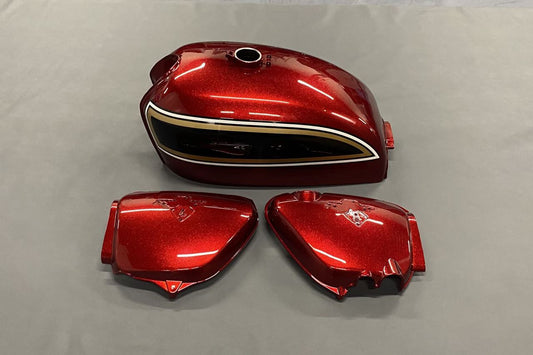 Tank & Side Cover, Flake Apricot Red, CB750