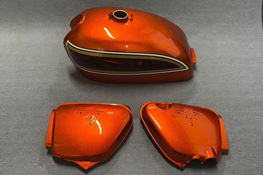 Tank & Side Cover, Flake Sunrise Orange, CB750
