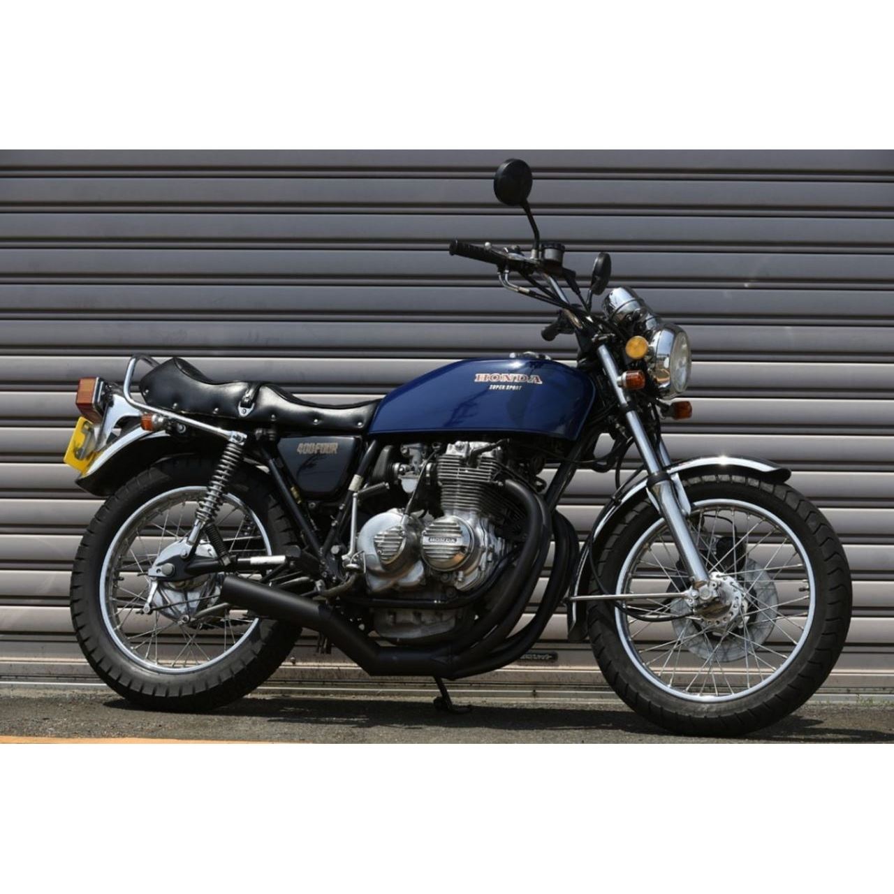 ハンドメイドショート管マフラー ブラック CB400F