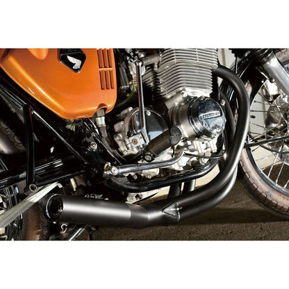 ハンドメイドショート管マフラー ブラック CB750