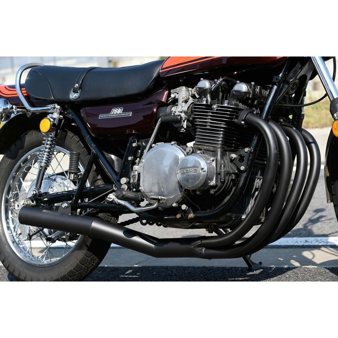 ハンドメイドショート管マフラー ブラック Z1 Z2 KZ900 Z750D1