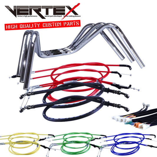 エイプ50 08-09年 AC16 ミニしぼりアップハンドル セット カラー ワイヤー