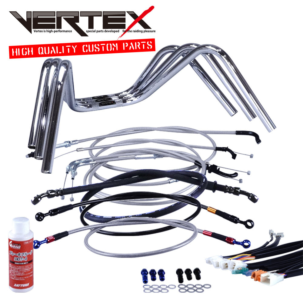 エイプ50 タイプD 09年 AC18 ミニしぼりアップハンドル セット メッシュ ワイヤー