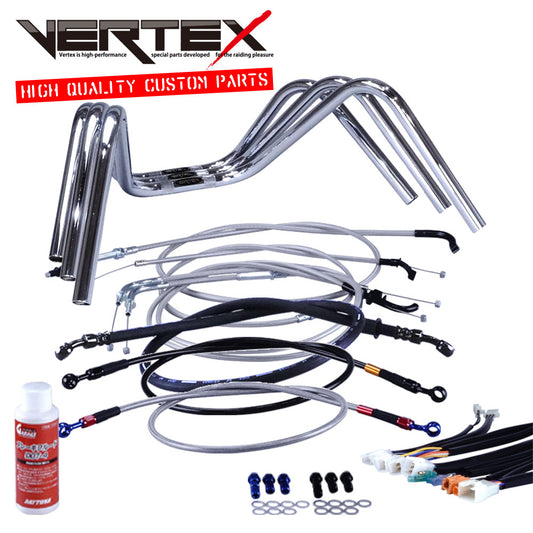 エイプ50 タイプD 09年 AC18 ミニしぼりアップハンドル セット メッシュ ワイヤー