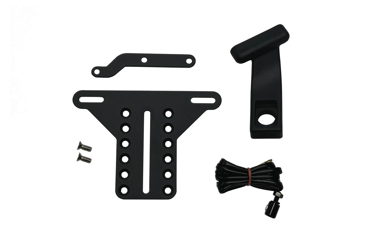 Side Number Plate Mount Side Kick Black 1 Set Bobber Scrambler 900 Speedmaster