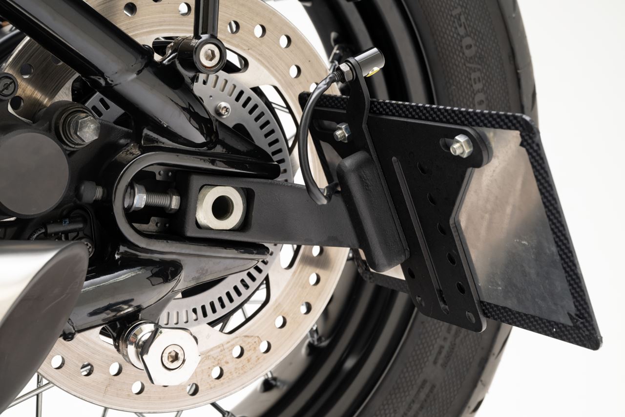 Side Number Plate Mount Side Kick Black 1 Set Bobber Scrambler 900 Speedmaster