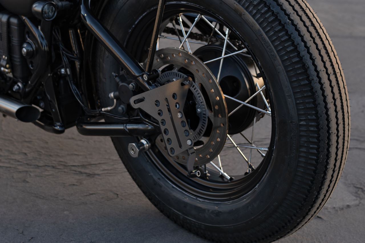 Side Number Plate Mount Side Kick Black 1 Set Bobber Scrambler 900 Speedmaster