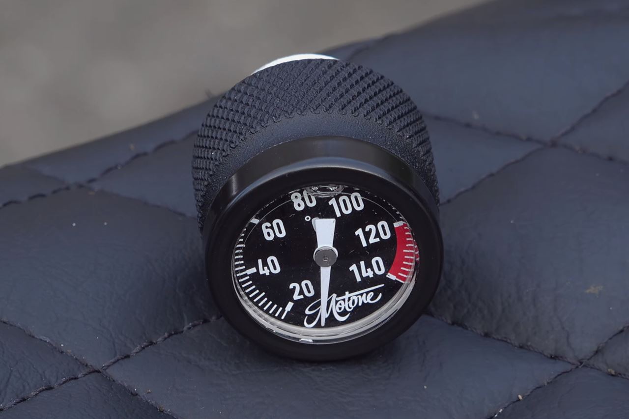 Oil Temperature Gauge Oil Filler Cap °C Black 1pc T100 Scrambler Thruxton