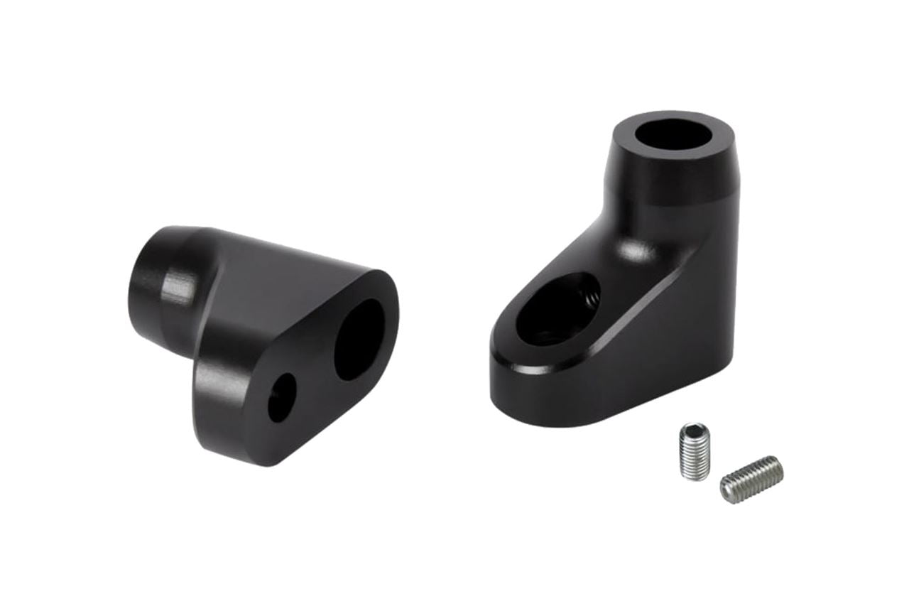 ウインカーステー 10mm穴 フロント/リア用 ブラック 横幅25mm 2個 T100/T120 スピードツイン900 スクランブラー900