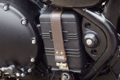 Battery Belt Beltein Leather Brown 1 piece Bonneville Bobber Speedmaster