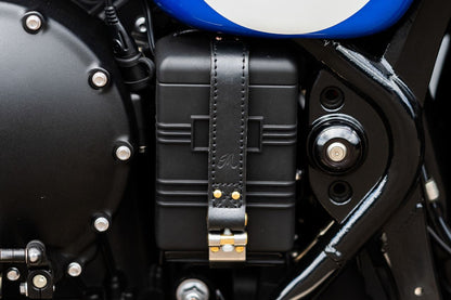 Battery Belt Beltein Leather Brown 1 piece Bonneville Bobber Speedmaster
