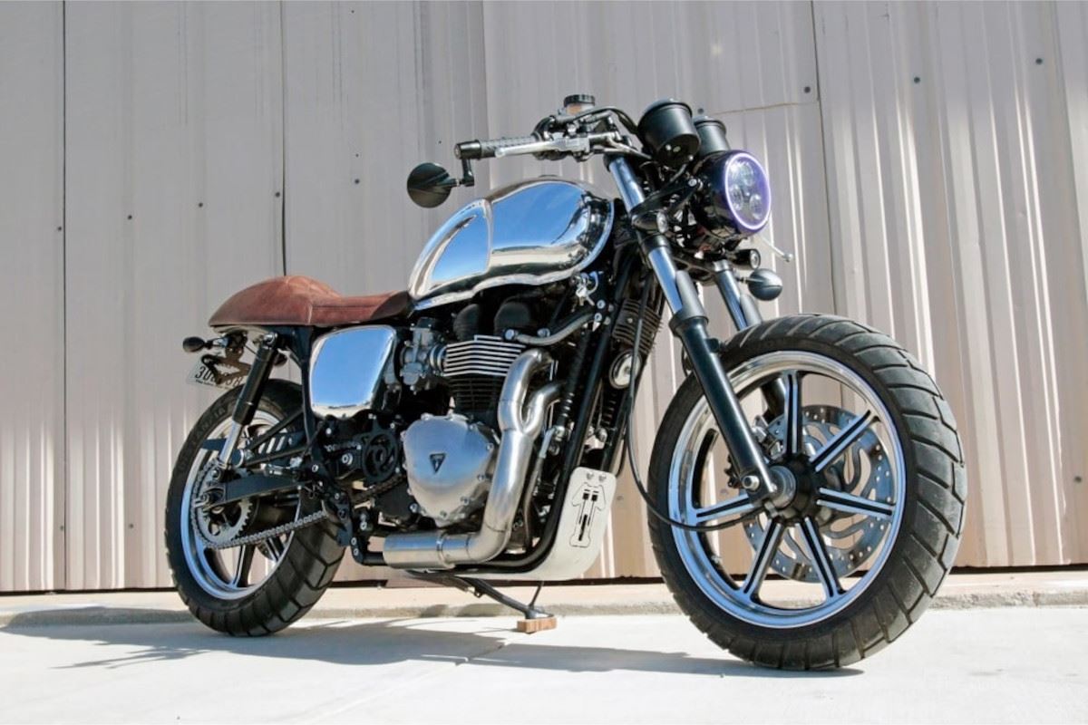 Underguard, silver, air-cooled, 1 piece, T100 Scrambler Thruxton