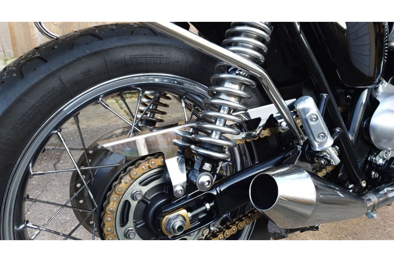 Chain Guard, Tanto, Polished, 1 pc, T100/T120 Speed Twin 900