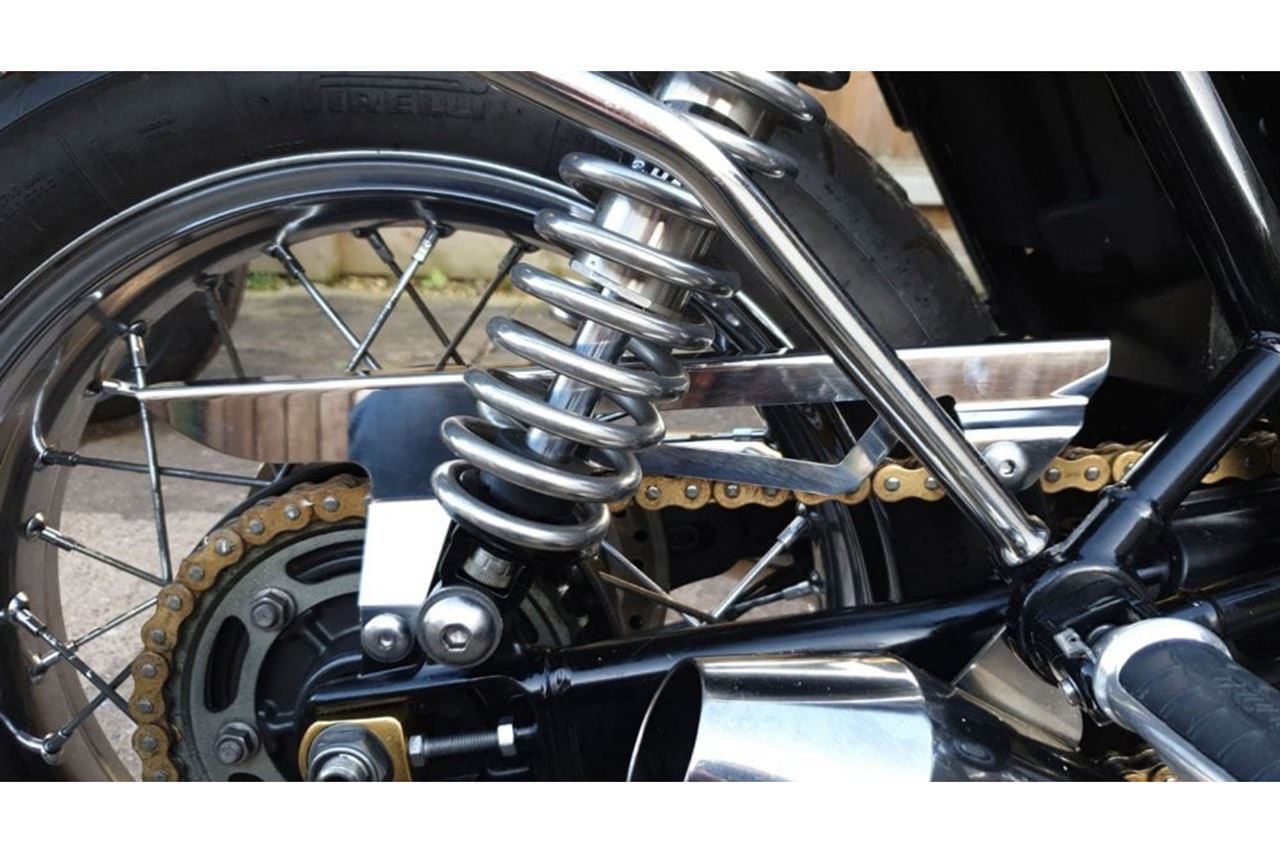 Chain Guard, Tanto, Polished, 1 pc, T100/T120 Speed Twin 900