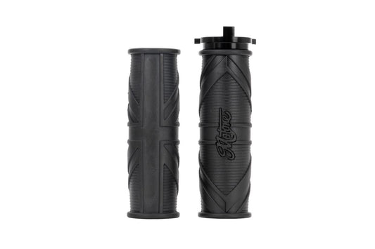 グリップ パトリオット ユニオンジャック ブラック 25.4mm 左右セット T100/T120 ボバ― スピードマスター