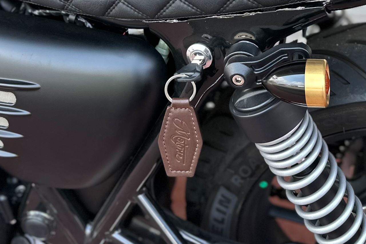 Leather Key Holder, Brown, 35mm (H) x 75mm (W) x 6mm (D), 1 piece