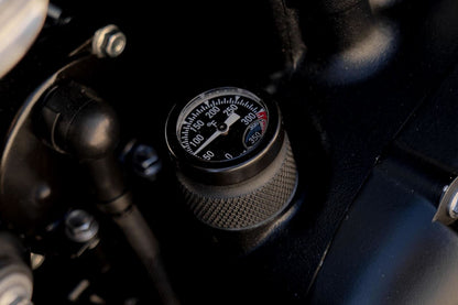 Oil Temperature Gauge Oil Filler Cap °F Black 1pc T100/T120 Speed Twin 900 Scrambler 900