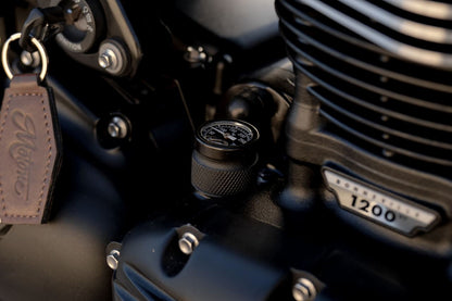 Oil Temperature Gauge Oil Filler Cap °F Black 1pc T100/T120 Speed Twin 900 Scrambler 900
