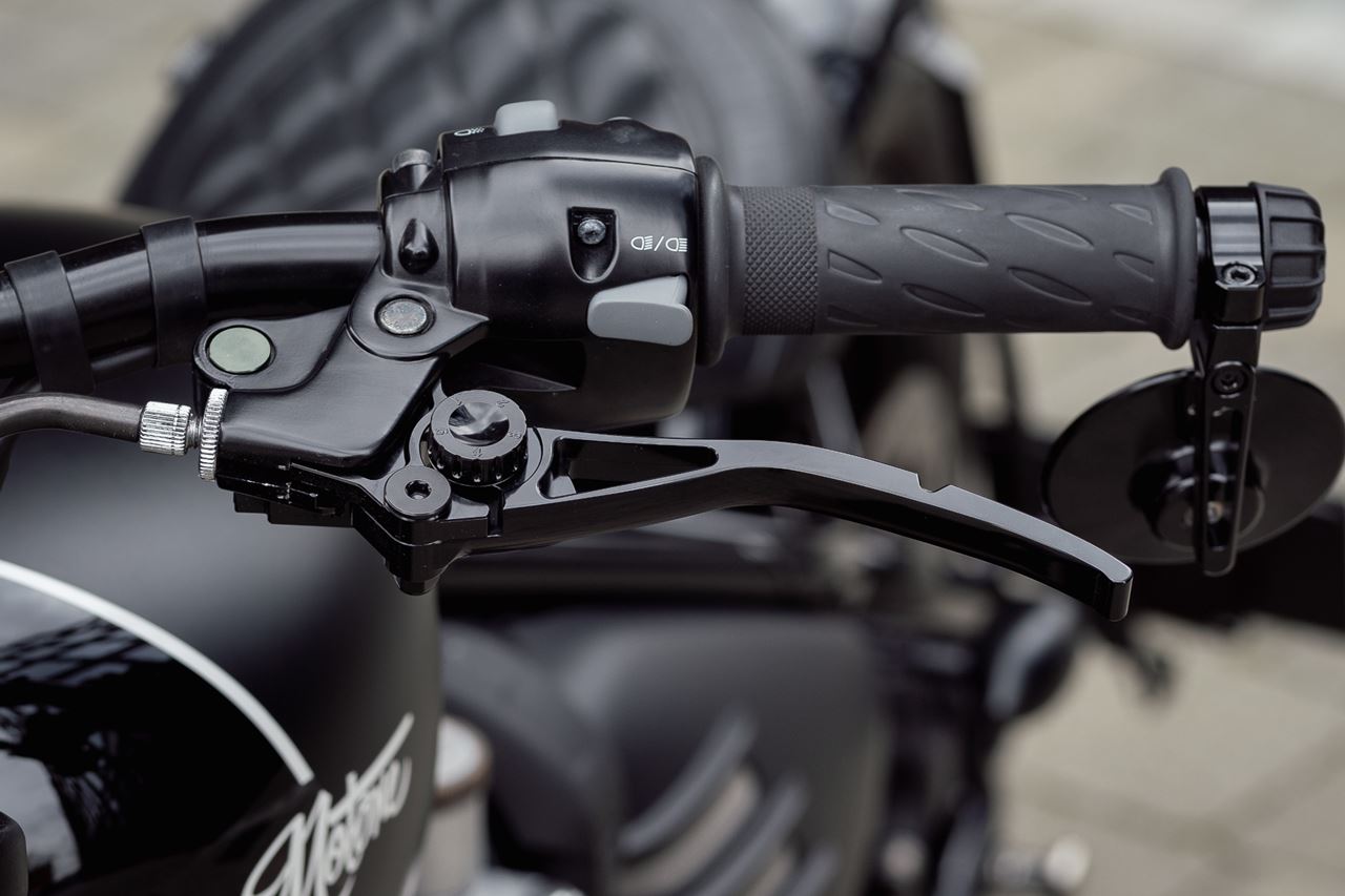 Lever Set, Pike, Aluminum, Black, Left and Right, T100/T120, Speed Twin 900, Scrambler 900