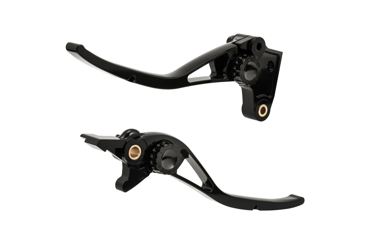 Lever Set, Pike, Aluminum, Black, Left and Right, T100/T120, Speed Twin 900, Scrambler 900