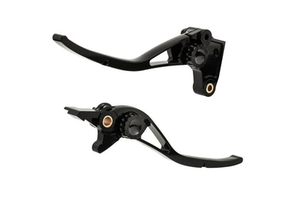 Lever Set, Pike, Aluminum, Black, Left and Right, T100/T120, Speed Twin 900, Scrambler 900