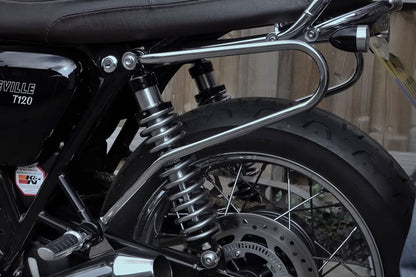 サドルバッグサポート 左右セット ポリッシュ パイプ径16mm T100/T120 ストリートツイン/スピードツイン 900