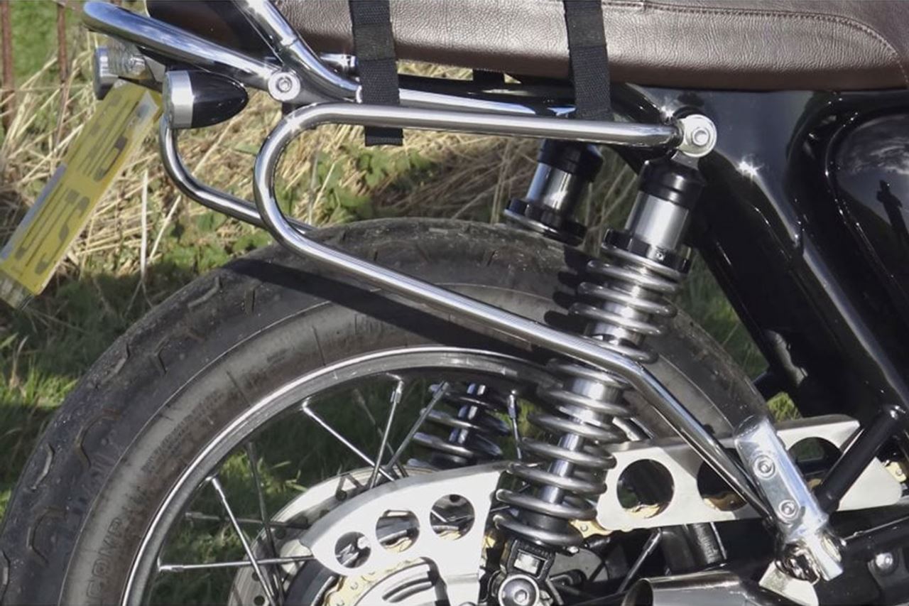 サドルバッグサポート 左右セット ポリッシュ パイプ径16mm T100/T120 ストリートツイン/スピードツイン 900