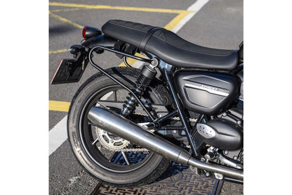 サドルバッグサポート 左右セット ブラック パイプ径16mm T100/T120 ストリートツイン/スピードツイン 900