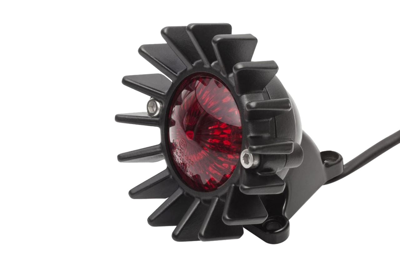 LEDテールライト ビッグフィン マウント付き ブラック レンズ直径50mm 1セット