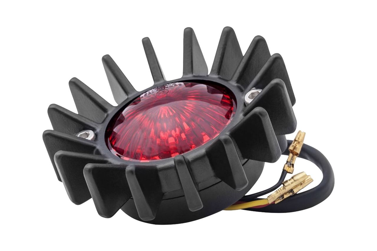 LED Tail Light Big Fin Black Lens Diameter 50mm 1 pc.