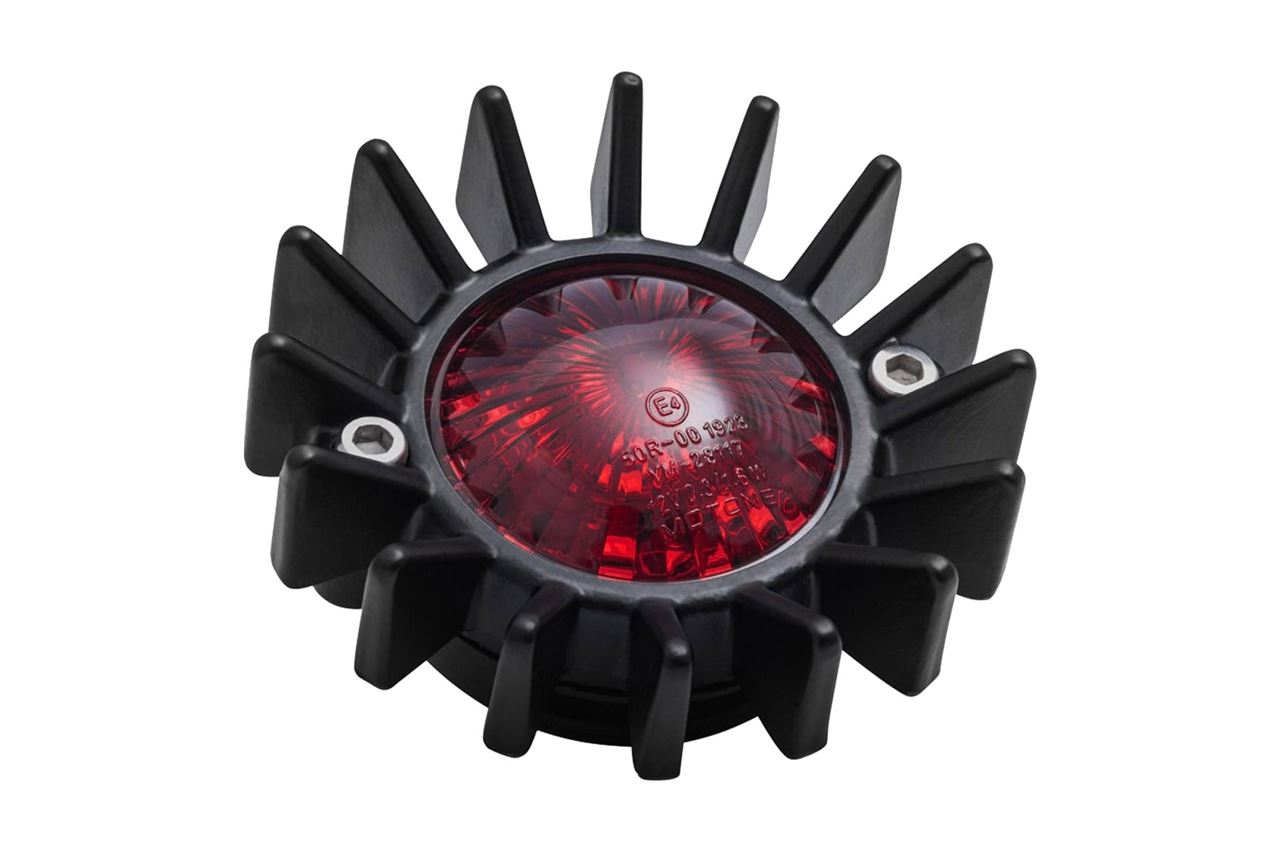 LED Tail Light Big Fin Black Lens Diameter 50mm 1 pc.