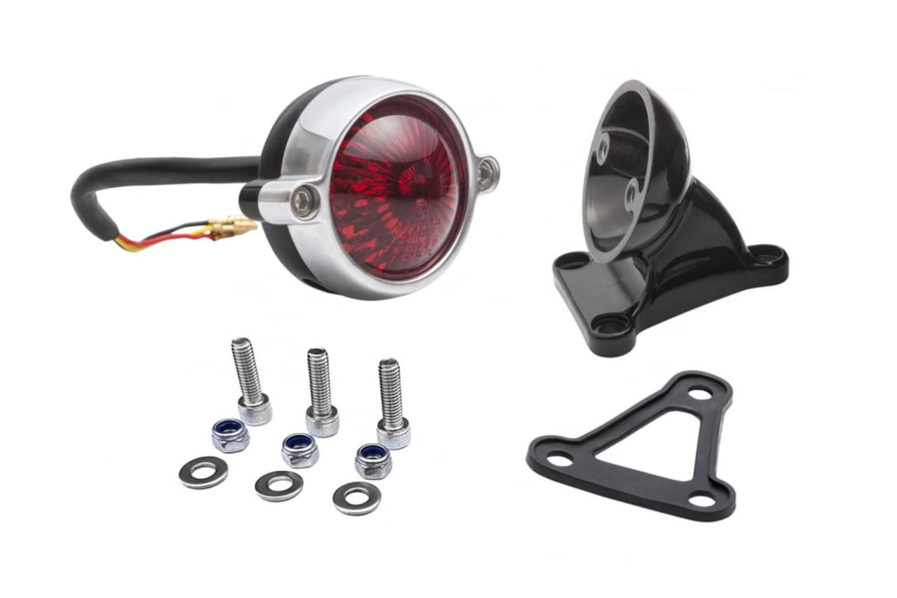LED Taillight Eldorado, with Mount, Black/Polished, 50mm Lens Diameter, 1 Set