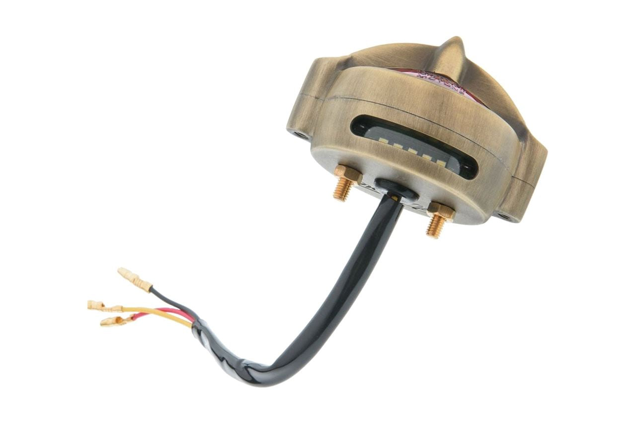 LED Tail Light, Bel Air Vintage Brass, 50mm Lens Diameter, 1 pc.