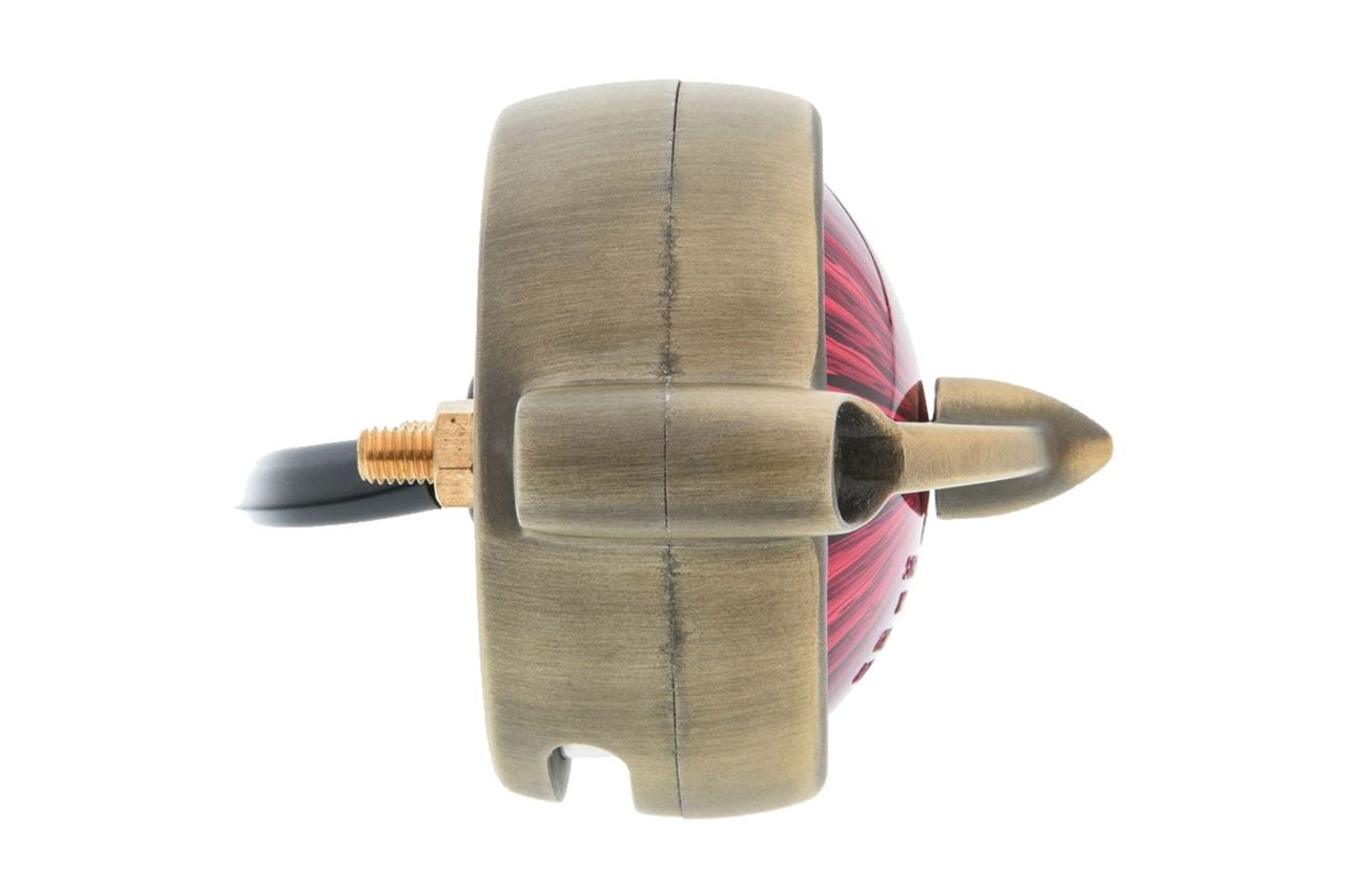 LED Tail Light, Bel Air Vintage Brass, 50mm Lens Diameter, 1 pc.
