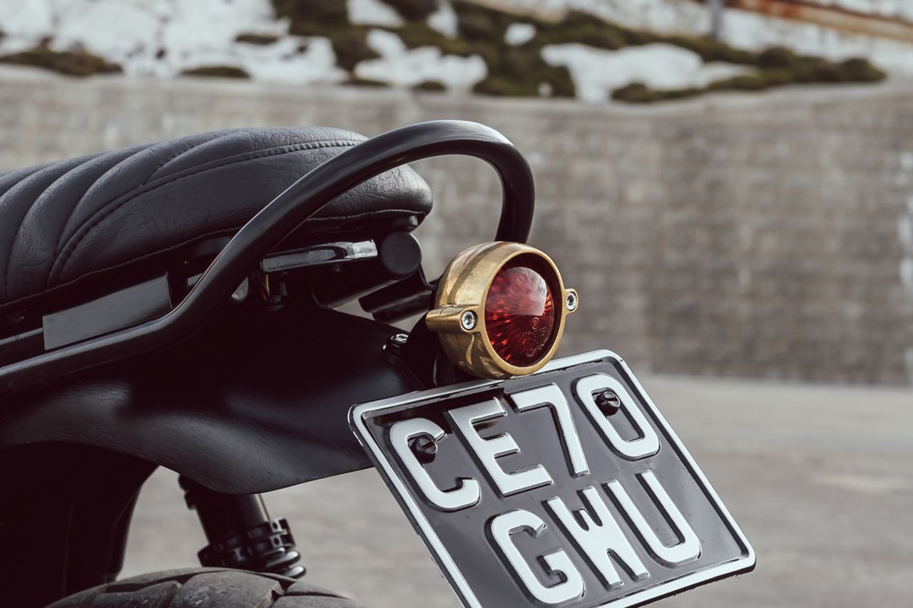 LED Taillight Eldorado Brass, 50mm Lens Diameter, 1 pc.
