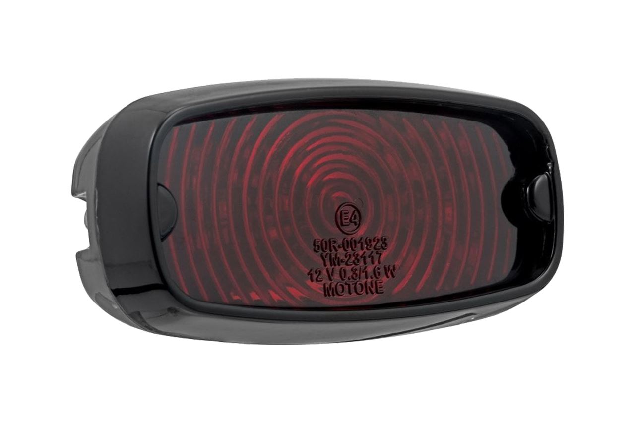 LED taillight, Goat, Black, 40mm H x 82mm W, 1 pc.