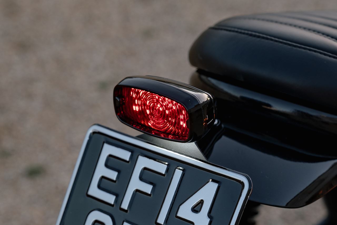 LED taillight, Goat, Black, 40mm H x 82mm W, 1 pc.