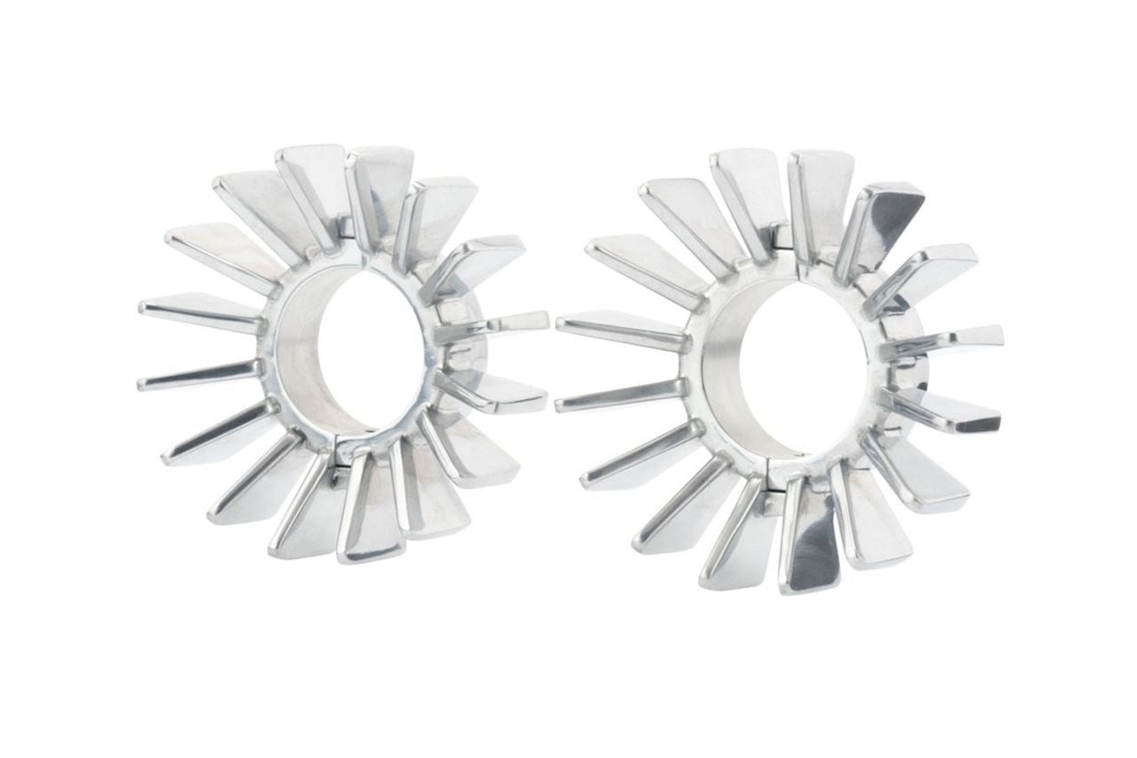 Exhaust Clamp FI Model Fin Polish 2pcs Air Cooled T100 Thruxton