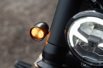 LED Turn Signals Icon Black 2pcs M8 Universal
